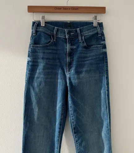 MOTHER Hustler Ankle Fray Jeans in Wish On A Star 25 Blue