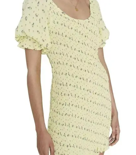 Faithfull the Brand Magnolia Shirred Tie-dyed Crepe Mini Dress Size XL NWT