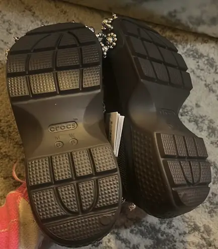 Crocs SIMONE ROCHA X  Embellished Stomp Clogs Espresso Women size 8 Men size 6 - Image 6