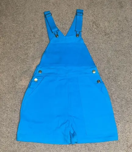 Big Bud Press Shortalls Unisex Oversized Teal Blue XS