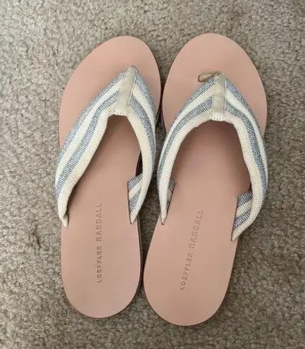 Loeffler Randall New Shimmery Metallic thong flip flip sandals size 8.5
