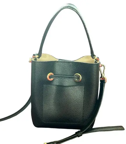 Kate Spade EUC black  pebble leather bucket crossbody bag