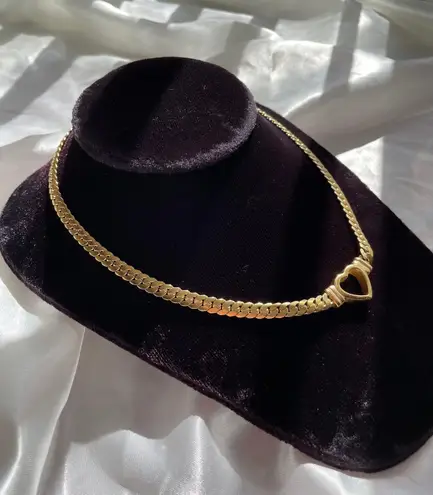 NEW Gold Heart Pendant Chain Choker Necklace