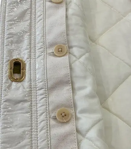 Tory Burch  CADYN Quilted Natural tan with corduroy stripe Jacket Size 2