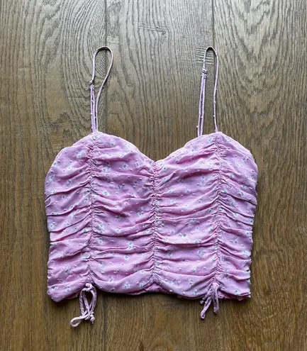 Isabelle's Cabinet Isabelle’s Cabinet Electric Love Pink Floral Top Size S