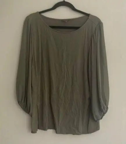 Vince Camuto Green Long Sleeve Stretch Blouse Shirt Career Work Basics