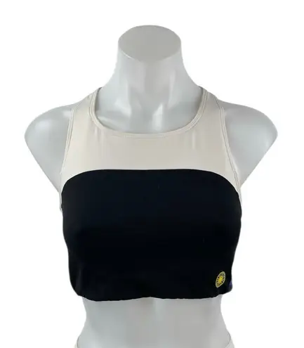 Tory Burch Sport Women Black Colorblock Racerback Yoga Athletic Sports Bra Top M Size M