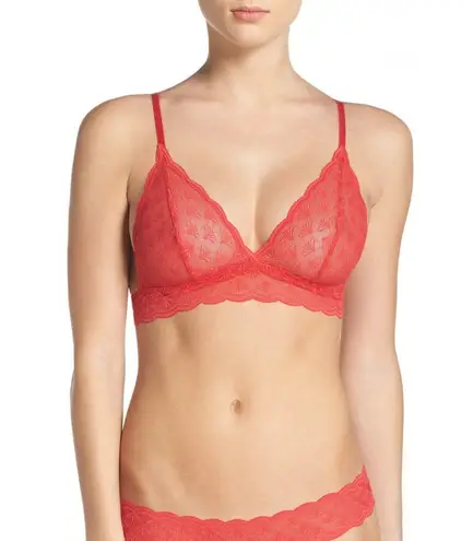 Cosabella NWT Sweet Treat Medallion Lace Bralette in scarlet red