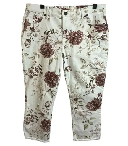 Johnny Was The Cropped Boyfriend Jeans in Rose Nwt