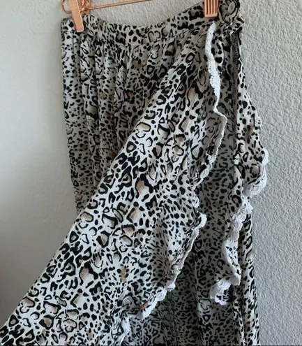 Rove Swim Animal Print Open Side Slit Cover Up Small