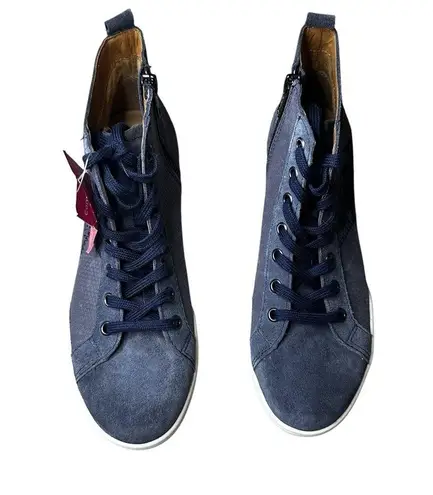 Comfortiva Lupine High Top Sneaker Multi Textured Suede Blue Sneakers NEW Sz 7.5