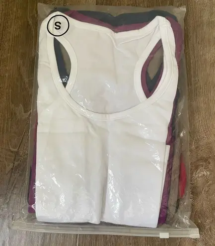 NEW Set Of 6 Crop Tank Tops ~ White Black Red Purple Coffee Navy ~ Size Small