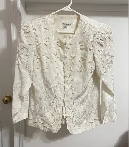 VENDOR ITEM : FINAL PRICE Vintage In The Mood Beaded Suit White Size 8