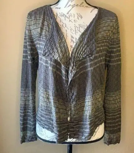 Nic+Zoe  silk blend woven open draped cardigan