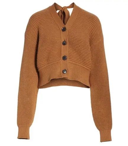 Adeam Halter Knit Sweater Cardigan size XS Brown