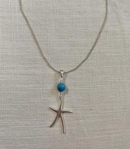 Chunky Silver Star Fish Necklace Pendant