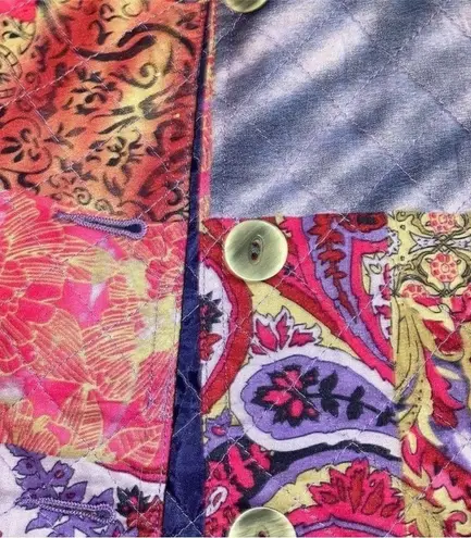 Breckenridge Vintage 90s Quilted Patchwork Abstract Jacket Lightweight Colorful