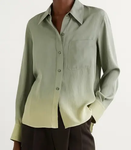 Vince  green boxy button down blouse - Image 1