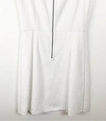 T Tahari Maylin White Lined Sleeveless Exposed Back Zipper Dress, Size 2