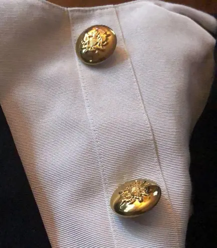 Adolfo Vintage 70s 80s Black Shift Dress with Removable or Adjustable Dickey szL