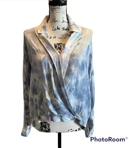 Young Fabulous and Broke YFB  Tie Dye Surplice SOHO Top Shirt Blouse Sexy NWT