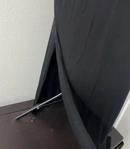 Nasty Gal New  Size 6 Black Mock Neck Short Sleeve Midi T-Shirt Dress