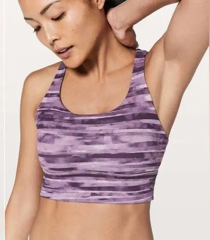 Lululemon  Energy Sports Bra Long Line Shadowed Smoked Mullberry Size 4