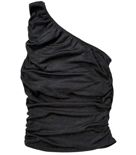 21 Saints One Shoulder Asymmetrical Girls Night Out Top Size M/L Black