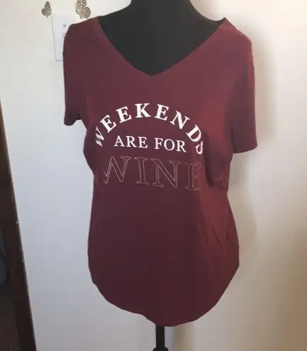 Apt. 9 3/$15  women’s burgundy short sleeve tee shirt​​