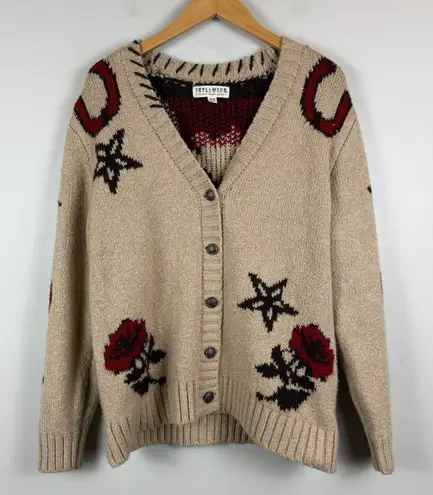 Idyllwind Miranda Lambert Cardigan Women M Beige Malta Western Rodeo Equestrian Tan Size M