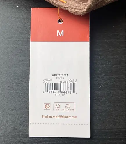 NWT Joyspun Wirefree Bra Natural Lift Brown Medium