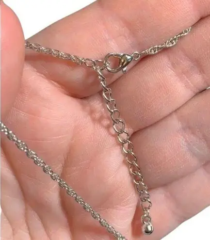 Swarovski Crystal AB Heart Pendant on Silver Chain Necklace