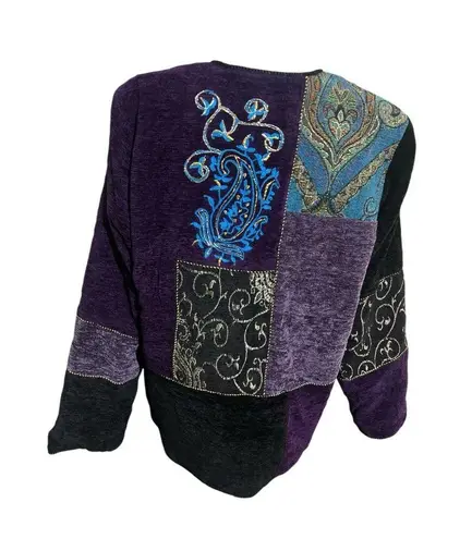 indigo. Moon Embroidered Coat Purple