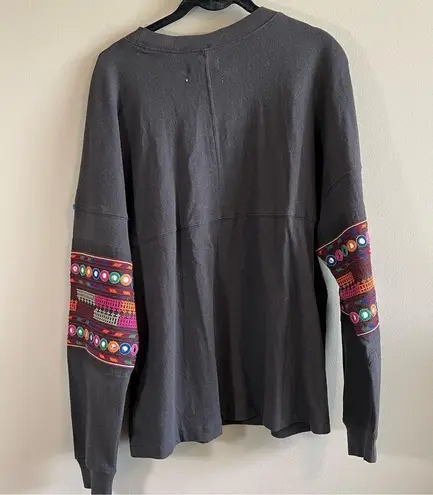 Urban Outfitters  Cape May Slouchy Oversized Sweatshirt Embroidered Sleeves XS