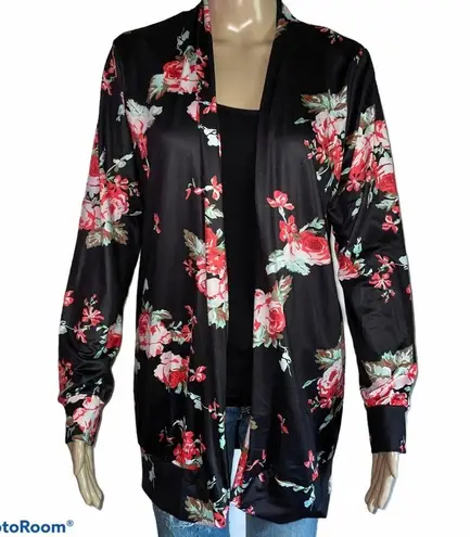 Ecowish floral long sleeve kimono