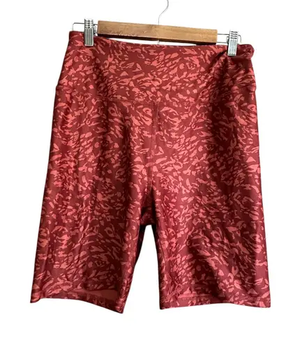 Balance Collection Women's XL Red Print High Waisted Biker Shorts