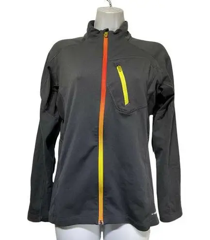 Salomon actitherm gray ombre full zip bike cycling jacket womens Size S