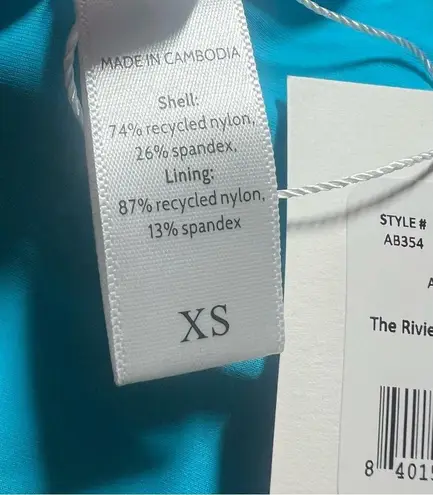 ANDIE NWT Swim The Riviera Bikini Bottom Flat Belt Bright Blue Size XS NEW