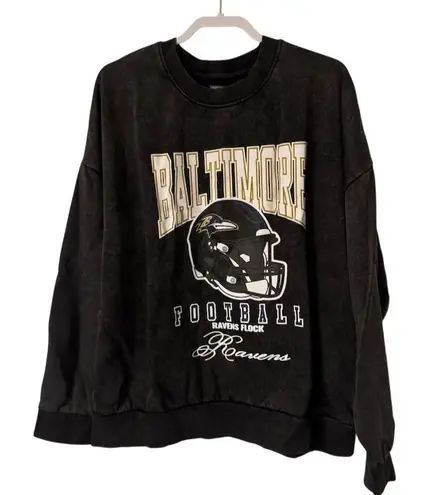 NFL  Baltimore Ravens Women’s Crewneck Sweatshirt in Black Size XLarge
