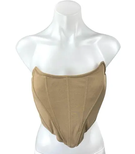 Hera Collection NEW Brown Sleeveless Strapless Bandeau Bustier Corset Crop Top S