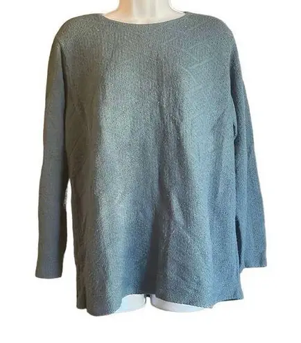 Vintage Blue Willow Ridge Womens XL  Lightweight Knit Crewneck Sweater