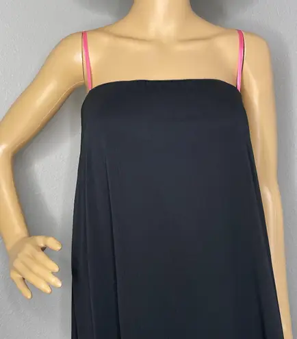 Isaac Mizrahi New York Black Spaghetti Strap or Strapless Shift Dress Size 10