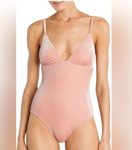 Robin Piccone Roxy Triangle One-piece Swimsuit, Blush Color, Size 8, $178