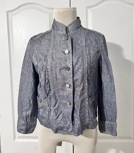 Etcetera 100% Linen/Cotton Blend Button Jacket - sz 8