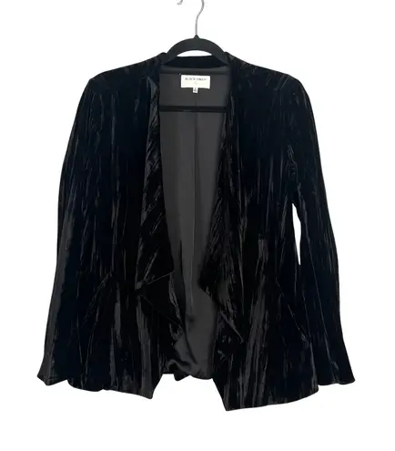 Black Swan Black Swan Black Crinkle Velvet Blazer Jacket Womens Size S Goth Whimsigoth