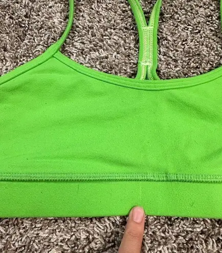 Lululemon  flow y bra bright green soulcycle sports bra women’s size 6 nulu yoga