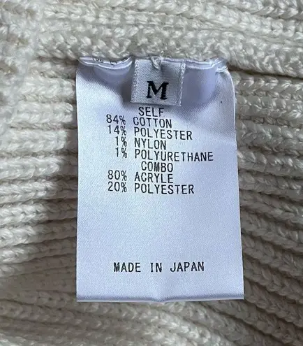 Adeam Cold Shoulder Turtleneck Sweater with Faux Fur Trim size M Size M