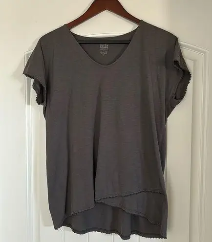 Eileen Fisher  Garnet Hill Gray Organic Cotton Sleepwear Top Women’s Size Small‎