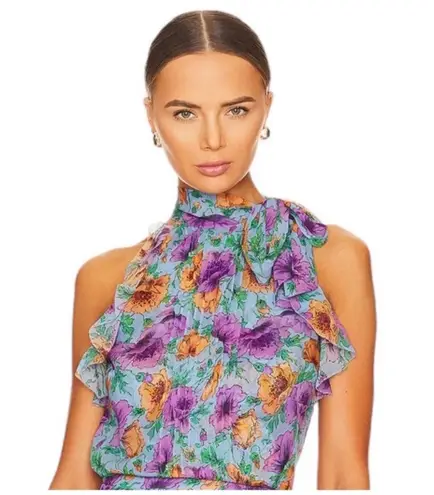 Veronica Beard New! Dali Floral Silk Top - Lake
Blue Sz 4 $398