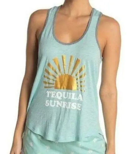 P.J. Salvage  Women's Large Blue Tequila Sunrise Gold Sun Tank Top NWOT